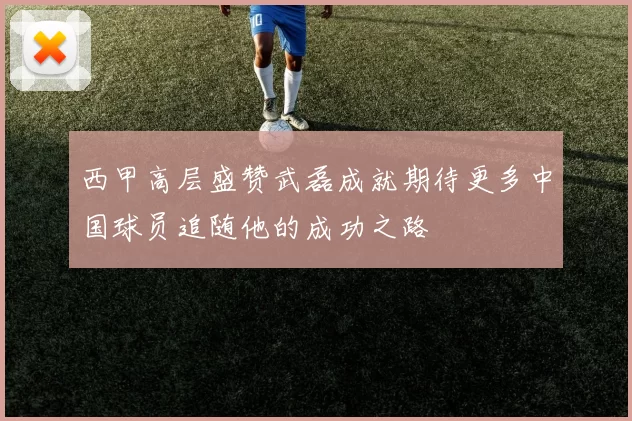 西甲高层盛赞武磊成就期待更多中国球员追随他的成功之路
