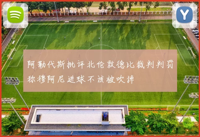 阿勒代斯批评北伦敦德比裁判判罚称穆阿尼进球不该被吹掉